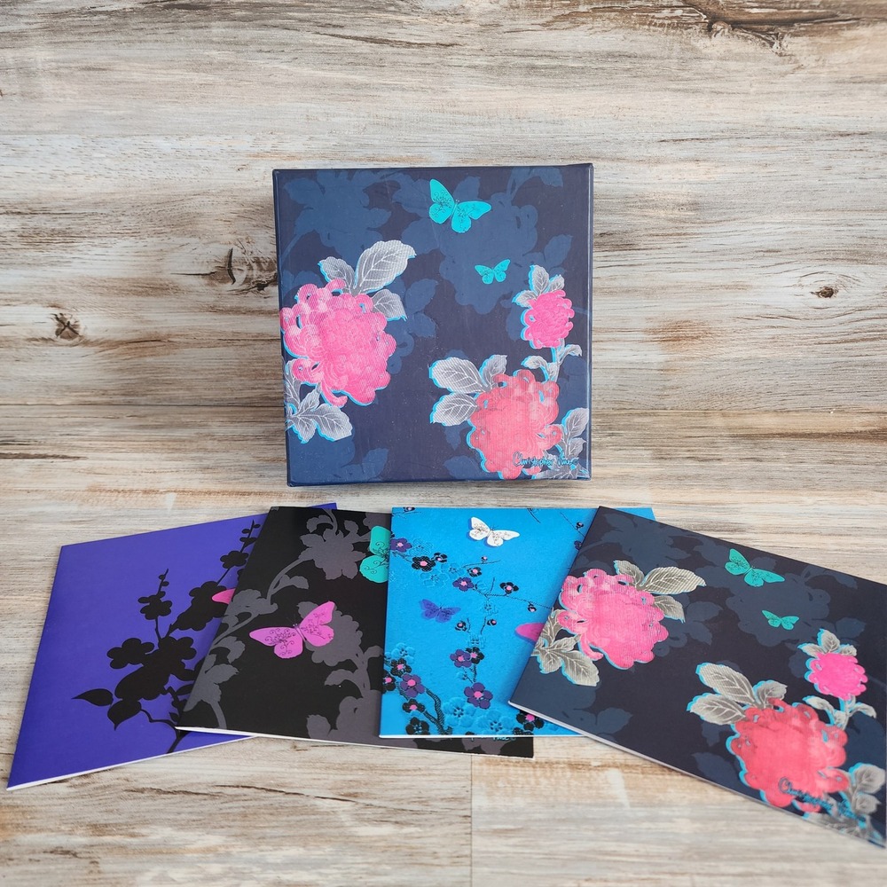 NEW Papyrus Christopher Vine Hummingbirds‎ Note Cards Floral Boxed Set 20 Count